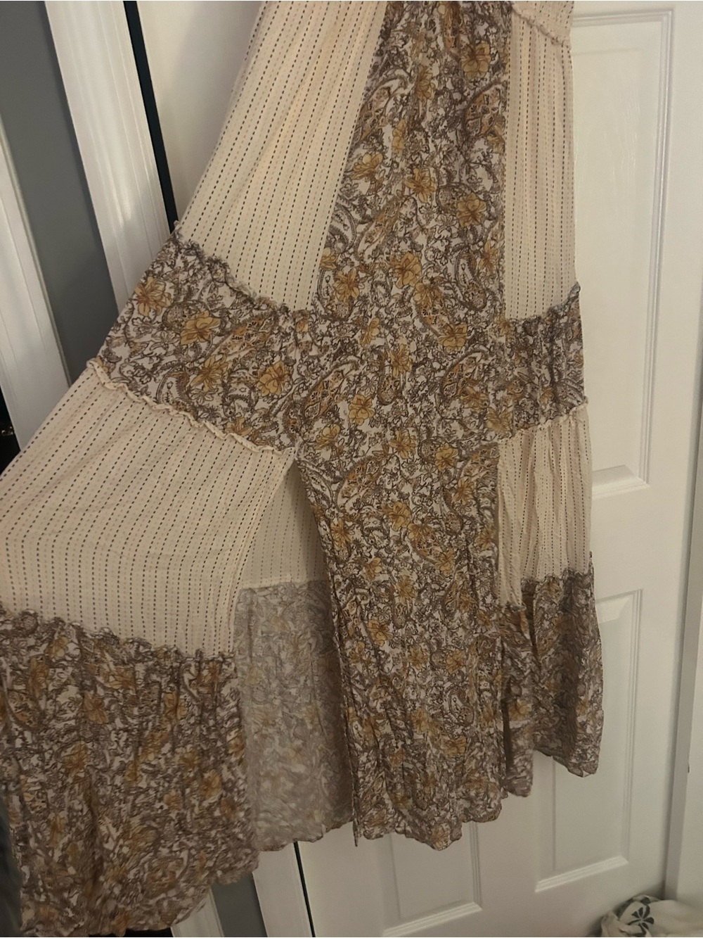 ILLA ILLA Cream Floral Crochet-Panel Maxi Dress - Picture 5 of 7
